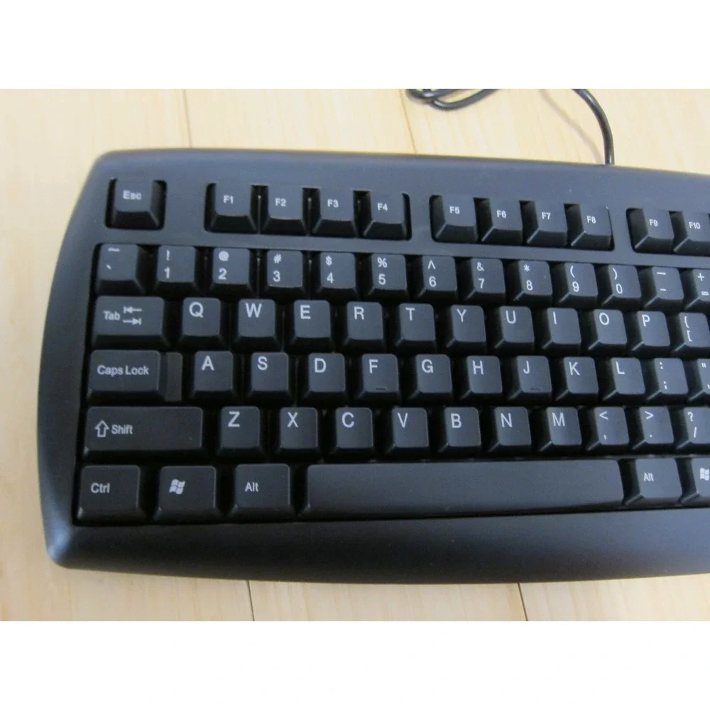 NOS AOpen Black KB825B 90.00029.25BU 104 Normal Keys USB Wired Keyboard (1 of 2)